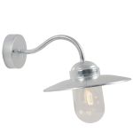 Nordlux Luxembourg Luz De Pared Acero y Vidrio Gris - Zona costera | IP54 - Apta para E27