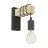 Eglo Luz De Pared Townshend Acero Madera Negro Marrón | IP20 - Apta para 1x E27 