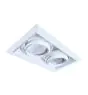 Noxion Empotrado Spot sin marco Pro 2x AR111 Ajustable Blanco | Recorte 314x164mm - G53 Casquillo
